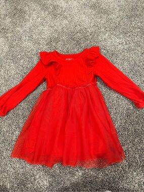 Cat & Jack Red Long-Sleeve Tulle Dress for Girls